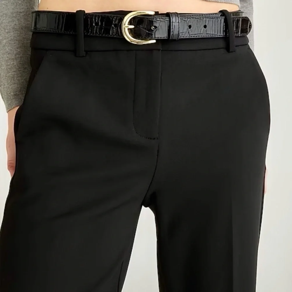 J. Crew ‘Cameron Slim Cropped Pant in Four-Season Stretch’ in Black Size 8